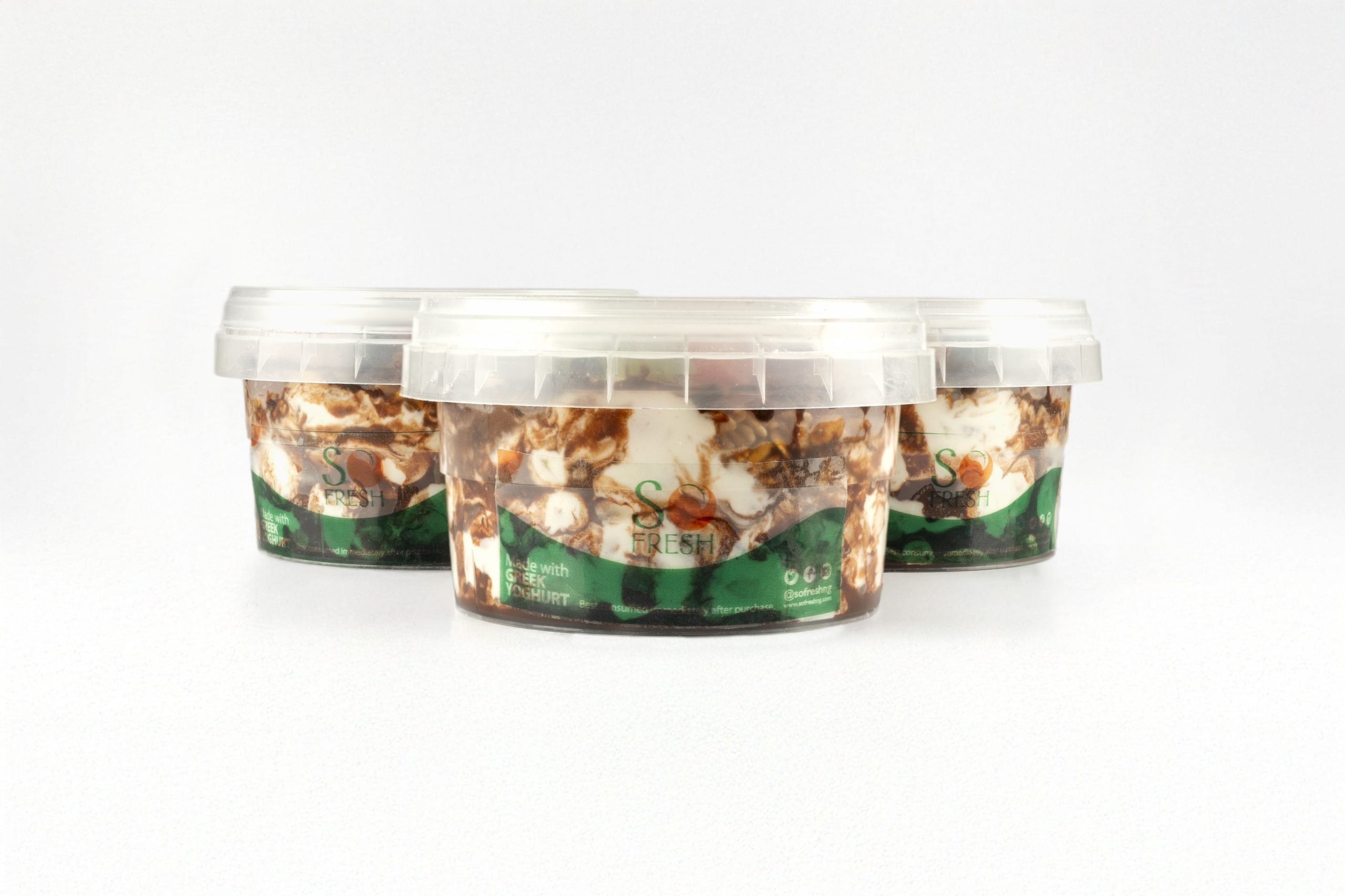 3 Bowls of Choco Luxe Parfait