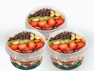 3 Bowls of Choco Luxe Parfait